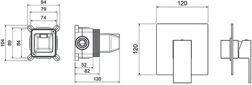Смеситель для душа скрытого монтажа Aquatek Либра хром AQ1666CR