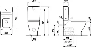 Унитаз-компакт Laufen Palace белый, 2