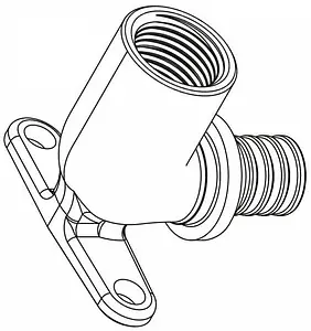 Водорозетка аксиальная удлиненная 20мм x ½"в Rehau Rautitan RX+ 14563631001 Водорозетка аксиальная удлиненная 20мм x ½"в Rehau Rautitan RX+ 14563631001, 2