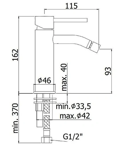 Смеситель для биде Paffoni Light медовое золото LIG131HG