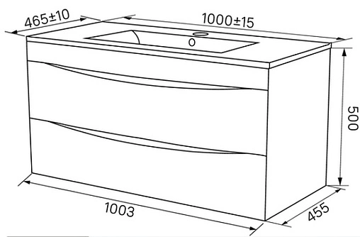 Тумба-умывальник подвесная IDDIS Cloud 100 белый CLO10W1i95K