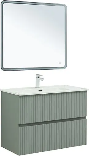 Тумба-умывальник Aquanet Джейн 90 мисти грин 00313319+