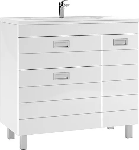 Тумба-умывальник напольный Домино Cube 90 белый DC5005T+4627173210126