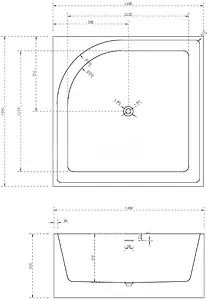 Ванна акриловая отдельностоящая Abber 140x140 AB9337 Ванна акриловая отдельностоящая Abber 140x140 AB9337, 2