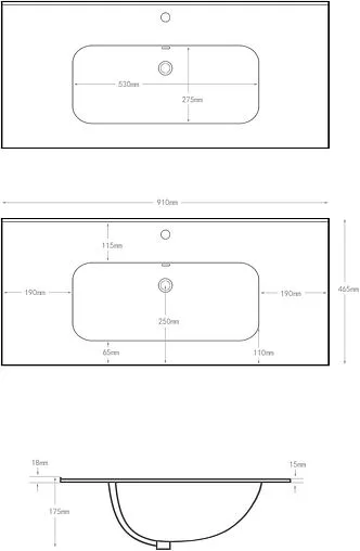 Раковина Aquanet Flat 90 белый 00284029