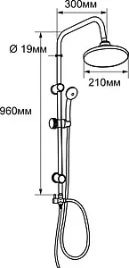 Душевая система без смесителя Aquanet Round хром FS6924 Душевая система без смесителя Aquanet Round хром FS6924, 2