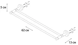 Полотенцедержатель Fixsen Modern сатин FX-51502, 3