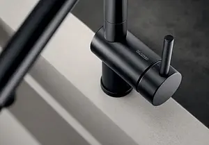 Смеситель для кухни с выдвижным изливом Blanco Linus-S чёрный матовый 525807 Смеситель для кухни с выдвижным изливом Blanco Linus-S чёрный матовый 525807, 5