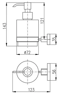Дозатор для жидкого мыла Rav Slezak Yukon хром/белый YUA0303CB Дозатор для жидкого мыла Rav Slezak Yukon хром/белый YUA0303CB, 3