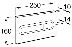 Клавиша смыва для унитаза Roca PL-1 890095002 хром матовый Клавиша смыва для унитаза Roca PL-1 890095002 хром матовый, 2