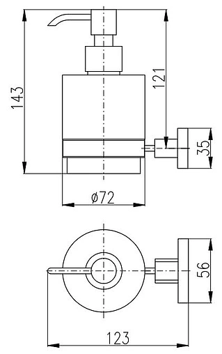 Дозатор для жидкого мыла Rav Slezak Yukon хром YUA0303CB