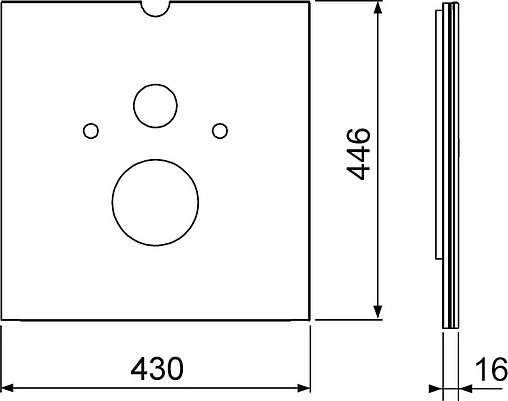 Нижняя панель для установки унитаза с крышкой-биде TECElux 9650102