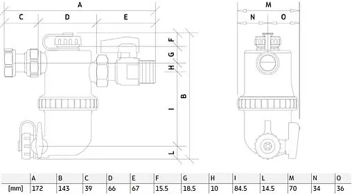 Фильтр-дешламатор ¾&quot;н x ¾&quot;в x ¾&quot;н Valtec VT.380.B.05