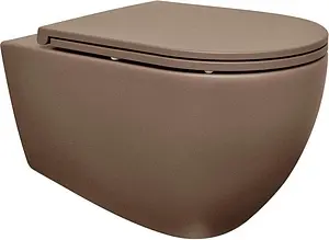 Унитаз подвесной безободковый ISVEA Infinity коричневый 10NF02001SV-2H Унитаз подвесной безободковый ISVEA Infinity коричневый 10NF02001SV-2H, 1