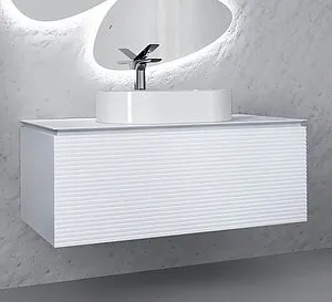 Тумба под умывальник подвесная Jorno Stone 100 белый Stn.01.100/P/W/JR, 3