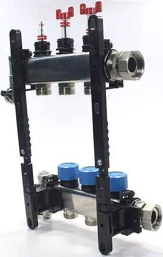 Группа коллекторная с расходомерами 3 отвода 1&quot;в/н x ¾&quot;ек Henco UFH-0605MDSS03