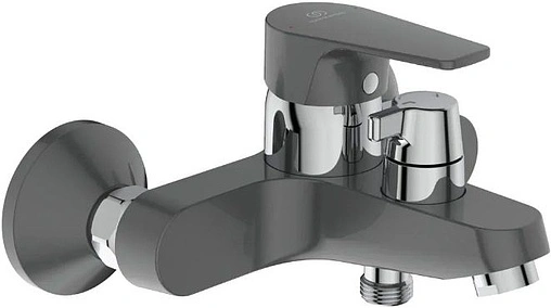 Смеситель для ванны Ideal Standard Ceraline D чёрный матовый/хром BC494U8