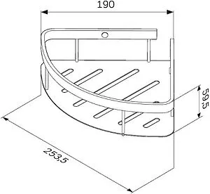 Полка Am.Pm Sense L хром A7454100 Полка Am.Pm Sense L хром A7454100, 2