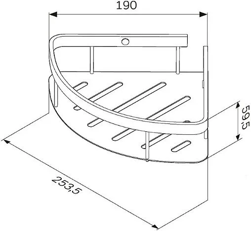 Полка Am.Pm Sense L хром A7454100 Полка Am.Pm Sense L хром A7454100