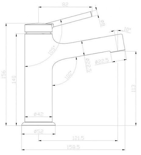 Смеситель для раковины Lemark Minima хром LM3806C