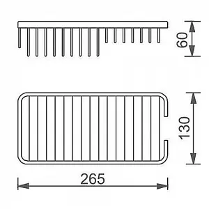 Полка Aquanet хром 8014 Полка Aquanet хром 8014, 2