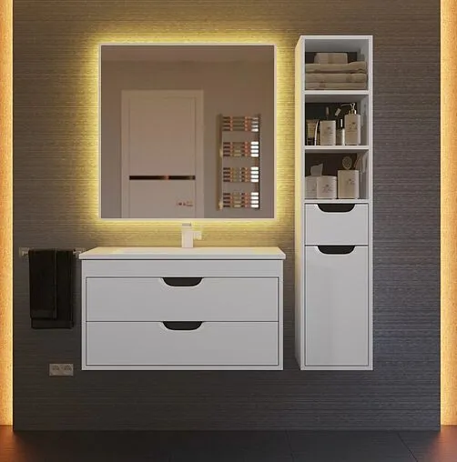 Тумба под умывальник подвесная Uperwood UPD Modul 75 белый с графитовыми вставками 2930205355 Тумба под умывальник подвесная Uperwood UPD Modul 75 белый с графитовыми вставками 2930205355