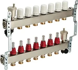 Группа коллекторная с расходомерами 7 отводов 1&quot;в/в x ¾&quot;ек Valtec VTc.586.EMNX.0607, 3