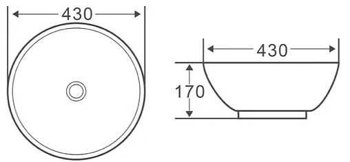 Раковина BelBagno 43 белый BB1077