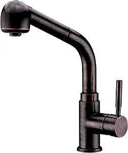 Смеситель для кухни с выдвижным изливом Wasserkraft темная бронза A8247, 1
