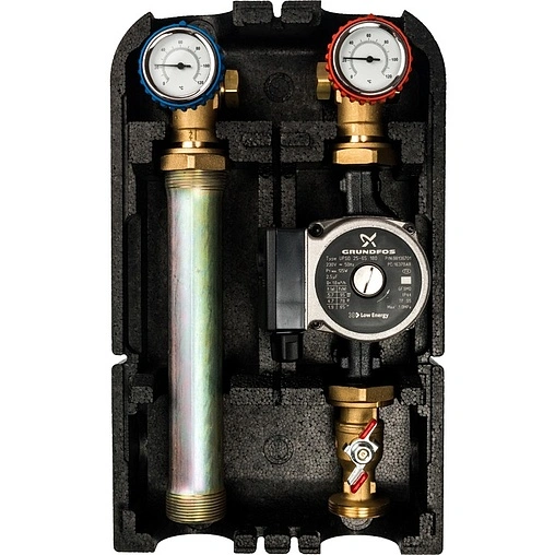 Насосный модуль с прямым контуром 1½&quot;н х 1&quot;в Stout SDG-0001-002502 с насосом Grundfos UPSO 25-65 180