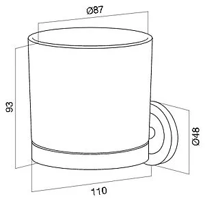 Стакан Am.Pm Serenity хром A4034300 Стакан Am.Pm Serenity хром A4034300, 2