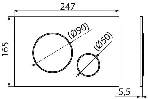 Инсталляция для подвесного унитаза Set 4 в 1 AlcaPlast Sadromodul AM101/1120-4:1 RU M671-0001 с кнопкой хром глянцевый