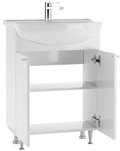 Тумба-умывальник напольная Айсберг Промо 60 белый DP2602T+4607152361513