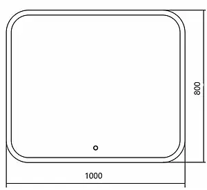 Зеркало с подсветкой Aquanika Basic 100 AQB80100RU40 Зеркало с подсветкой Aquanika Basic 100 AQB80100RU40, 2