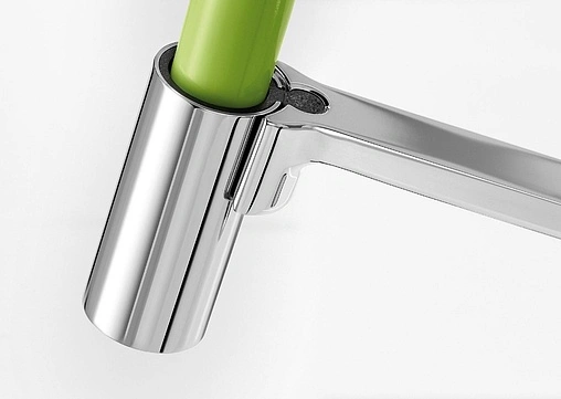 Смеситель для кухни с гибким изливом Blanco Viu-S 4 цветных съемных шланга хром/чёрный/зелёный/оранжевый/желтый 524813