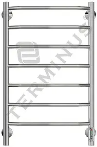 Полотенцесушитель электрический лесенка Terminus Виктория П7 750х482 полированная сталь 4660059580159, 1