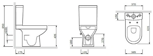 Унитаз-компакт Am.Pm Spirit 2.0 белый C708607SC