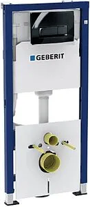 Инсталляция для подвесного унитаза Set 3 в 1 Geberit Duofix 458.128.DW.1 с кнопкой Delta 51 черный глянцевый Инсталляция для подвесного унитаза Set 3 в 1 Geberit Duofix 458.128.DW.1 с кнопкой Delta 51 черный глянцевый, 1