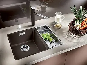Смеситель для кухни с выдвижным изливом Blanco Linee-S кофе 518445 Смеситель для кухни с выдвижным изливом Blanco Linee-S кофе 518445, 3
