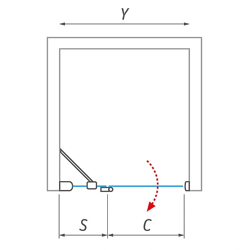 Дверь в нишу 1100мм прозрачное стекло Roltechnik Hitech Line HBN1/1100 287-1100000-06-02