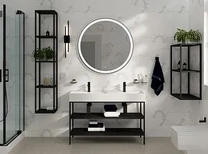 Консоль двухъярусная с умывальником напольная Cezares Cadro 120 чёрный CADRO-120/46/73-2C-PIA-MET-ST+CADRO-120-MENS-NERO+CADRO-120-MENS-NERO Консоль двухъярусная с умывальником напольная Cezares Cadro 120 чёрный CADRO-120/46/73-2C-PIA-MET-ST+CADRO-120-MENS-NERO+CADRO-120-MENS-NERO, 5