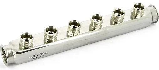 Коллектор распределительный проходной 6 отводов 1&quot;в/в x ¾&quot;ек Uni-fitt 430I4306