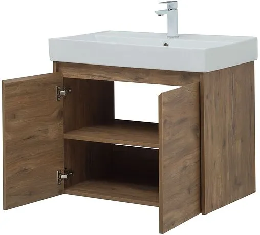 Тумба-умывальник Aquanet Nova Lite 75 дуб рустикальный 00298852+00242338