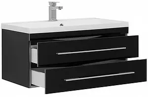 Тумба-умывальник подвесная Aquanet Верона 90 чёрный 00172336+00158756 Тумба-умывальник подвесная Aquanet Верона 90 чёрный 00172336+00158756, 4