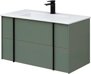 Тумба-умывальник подвесная Allen Brau Reality 90 олива 1.32006.CGM+, 4