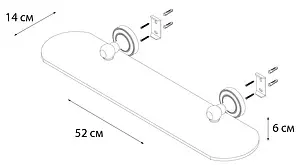 Полка Fixsen Antik бронза FX-61103 Полка Fixsen Antik бронза FX-61103, 3