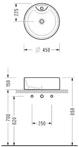 Раковина Serel 45 белый 2054 Раковина Serel 45 белый 2054, 2