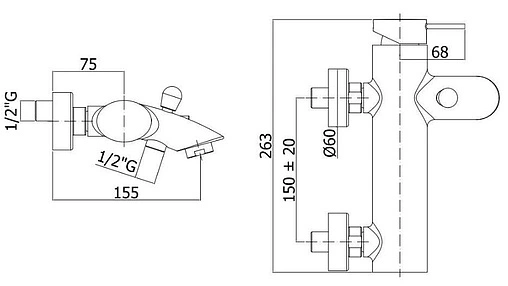 Смеситель для ванны Paffoni Berry хром BR022CR
