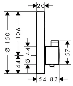 Термостат для 2 потребителей Hansgrohe ShowerSelect S шлифованная бронза 15743140, 2