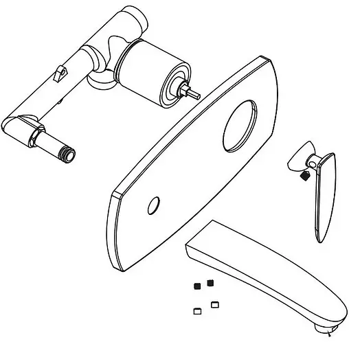 Смеситель для раковины из стены Am.Pm Sensation хром F3072200